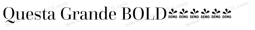 Questa Grande BOLD字体转换